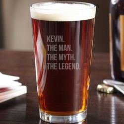 Man Myth Legend Custom Pint Glass
