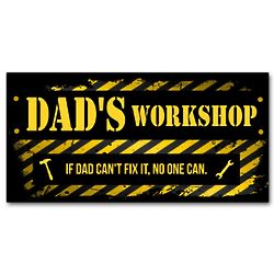 Dad's Personalized Workshop Wall Sign