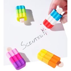 4 Icy Pops Scented Erasers