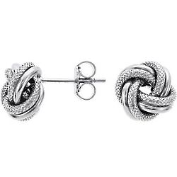 Interlaced Love Knot Earrings in Sterling Silver