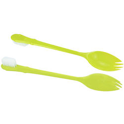 Eat and Brush Spork and Toothbrush Tool