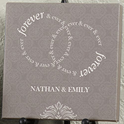 Forever and Ever Personalized Small Canvas Art Print