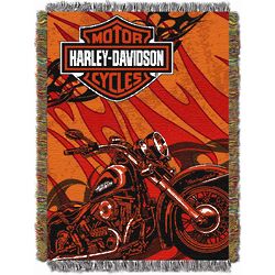 Harley Davidson Clyde Tapestry Throw Blanket