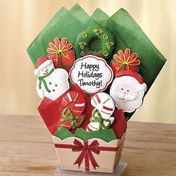 Personalized Holiday Cookie Bouquet