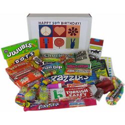 50th Birthday Peace and Love Candy Gift Box