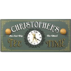 Personalized Tee Time Clock Sign