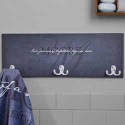 Heart of Our Home Personalized 3 Hook Towel Rack