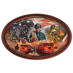 Courage Under Fire Firefighter Collector Plate