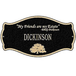 Family Name Plaque with quote about friends