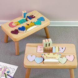Personalized Princess Puzzle Step Stool