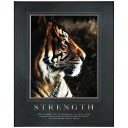 Strength Tiger Framed Motivational Poster
