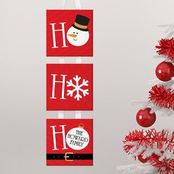 Personalized Ho Ho Ho-liday Hanging Canvas Prints