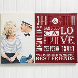 Couple's Our Life Together Custom Photo Canvas Print
