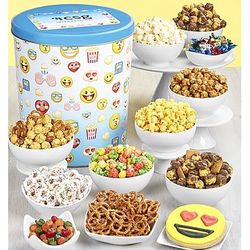 Laugh Out Loud Deluxe Snacks Gift Tin with Emoji Cookie