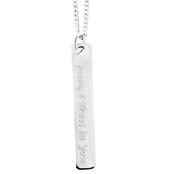 Jesus I Trust In You Sterling Silver Bar Necklace