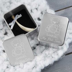 My First Tooth & Curl Personalized Zinc Memory Boxes