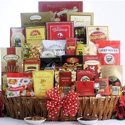 Magnificent Holiday Munchies Gourmet Christmas Gift Basket