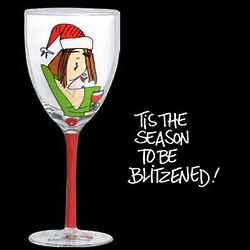 Tis The Season To Be Blitzened Wine Glass