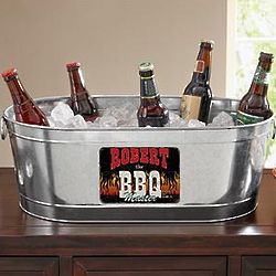Personalized BBQ Master Beverage Tub
