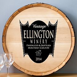 Family Crest Personalized Wine Barrel Sign