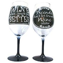 2 Wine Sayings Goblets