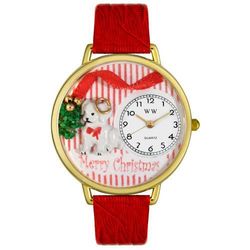 Gold Christmas Puppy Watch