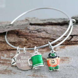 St. Patrick's Day Green Bangle Bracelet