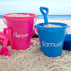 Personalized Plastic Pail with Shovel