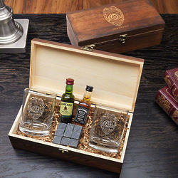 Police Badge Whiskey Lover Personalized Gift Box