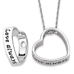 Designer-Inspired Platinum-Plated Love Always Necklace