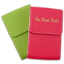 Bright Faux-Leather Business Card Holder