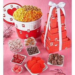 Be My Valentine Popcorn Gift Tin and Tower of Treats