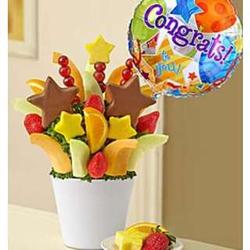 Superstar Grad Fruit Bouquet with Congrats Balloon