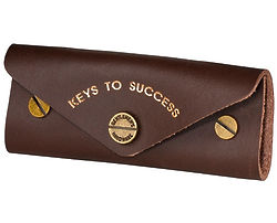 Keys to Success Leather Key Fob