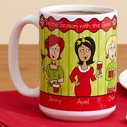 Personalized 'Tis The Season with the Girls Mug