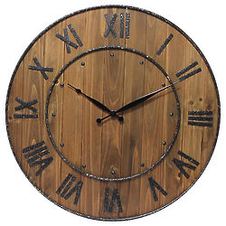 Wine Barrel 23" Wood Wall Clock