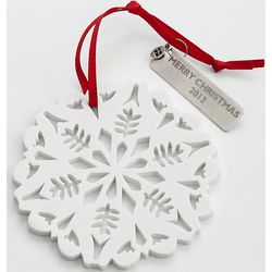 Otomi Snowflake Ornament with Personalized Tag