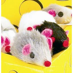 Real Fur Mouse Pet Toy