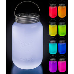 Mason Jar LED Color Cycling Lamp
