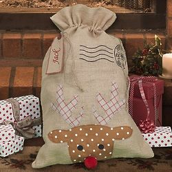 Personalized Reindeer Gift Sack