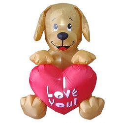 Inflatable Puppy Valentine's Day Yard Art
