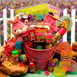 Pink Bunnies Easter Fun Pail of Toys