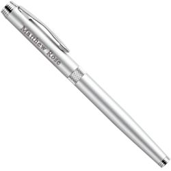 Silvertone Personalized Rollerball Pen