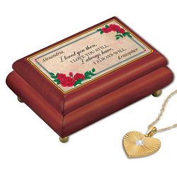 Love Always Personalized Music Box and Diamond Pendant