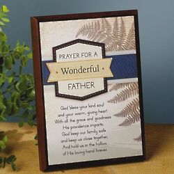 A Prayer for Fathers Espresso Plaque