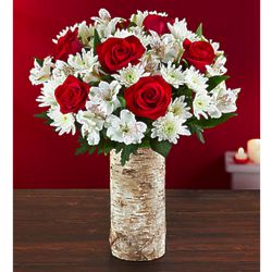 Glad Tidings Bouquet with Birch Vase