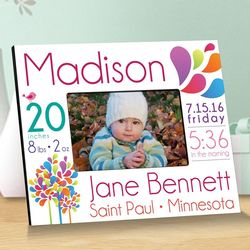 Baby Girl Announcement Personalized Picture Frame