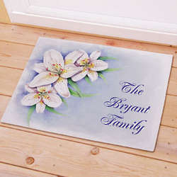Personalized Easter Lily Doormat