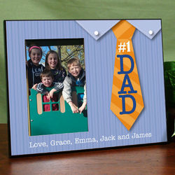 Personalized Number 1 Dad Printed Frame