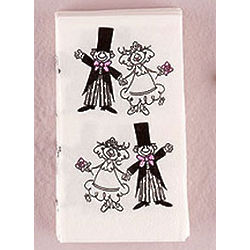 Light-Hearted Tissue Wedding Handkerchiefs
